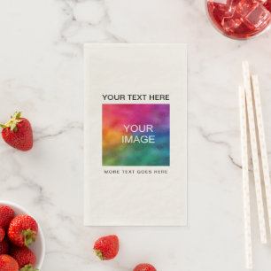 Upload Image Photo Picture Or Logo Here Add Text Napkin