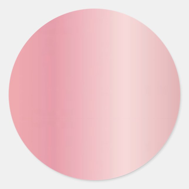 Upload Logo Add Your Text Elegant Rose Gold Blank Classic Round Sticker (Front)