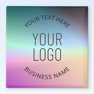 Upload Logo Colourful Changing Gradient Colours Magnet