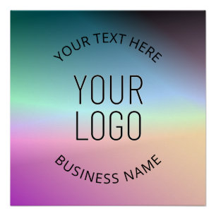 Upload Logo   Colourful Changing Gradient Colours  Poster