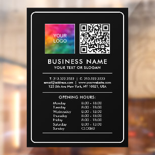 Upload Logo Custom QR Code Opening Hours List