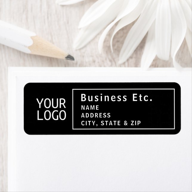Upload Logo or QR code | Modern Return Address (Insitu)