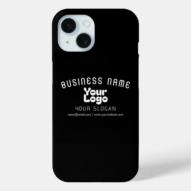 Upload Logo Retro-Modern Black & White (editable) Case-Mate iPhone Case (Back)