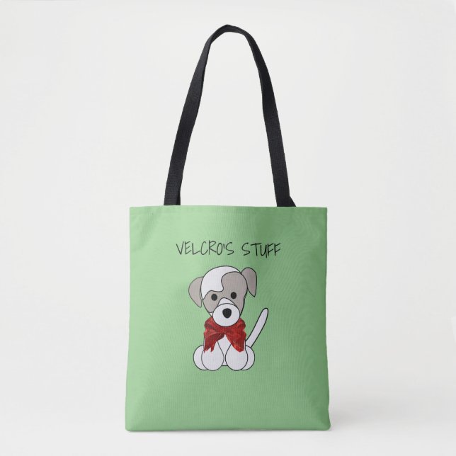 Upload or Drawing Puppy Christmas Tote Bag (Front)