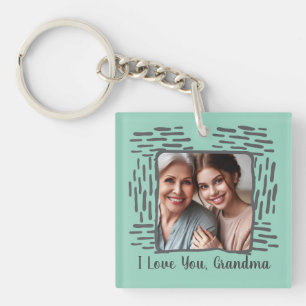 Upload Personalised Photo Gift for Grandma Key Ring