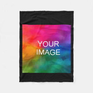 Upload Photo Add Text Template Kids Girls  Fleece Blanket