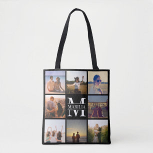 Upload photo and name tote bag