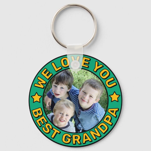 Upload photo - best grandpa key ring (Front)