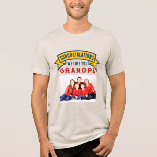 Upload photo - best grandpa Tri-Blend shirt