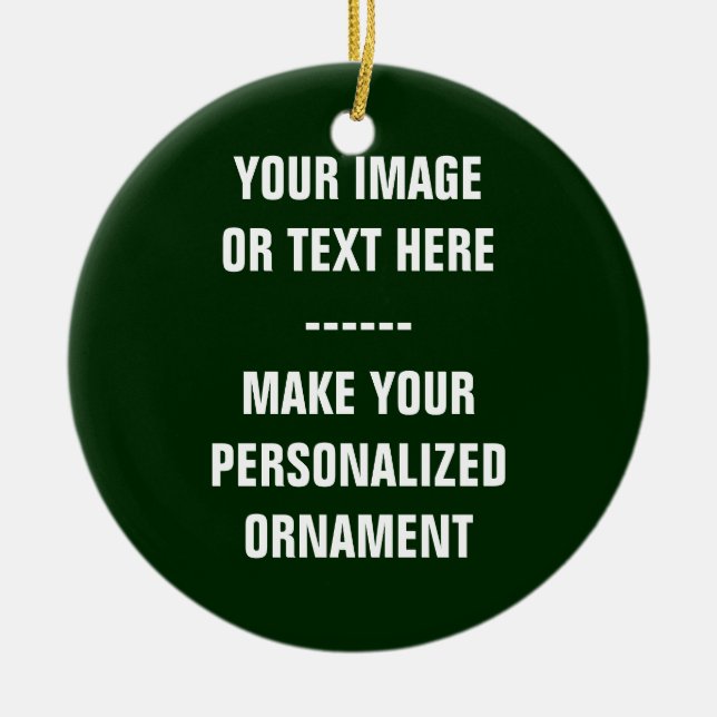 Upload Photo For Christmas Ornament  Ceramic (Front)