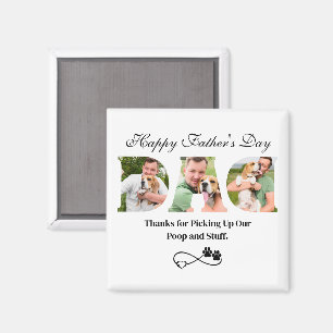 Upload Photo Happy Father's Day Funny Dog Owner Magnet