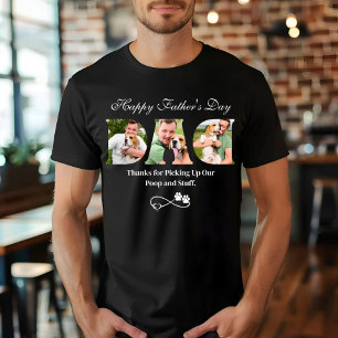 Upload Photo Happy Father's Day Funny Dog Owner  T-Shirt