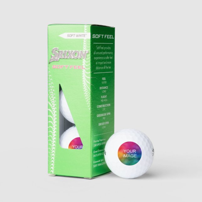 Upload Photo Image Design Srixon Soft Feel 3 Pack Golf Balls (Packaging)