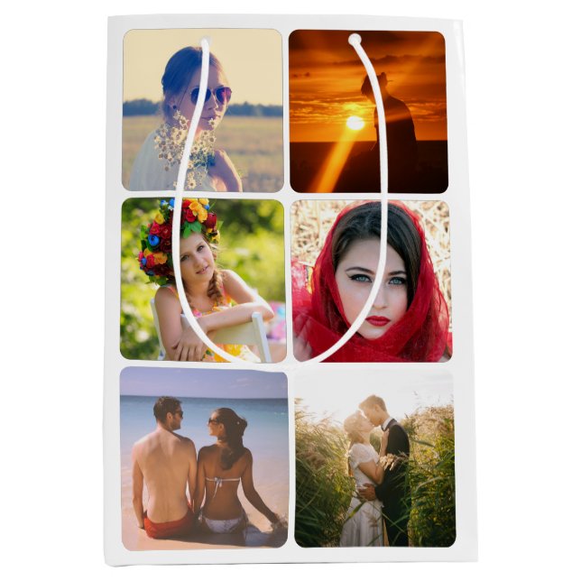 Upload photo medium gift bag (Front)