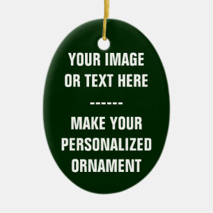 Upload Photo Oval Christmas Ornament -Ceramic Gift