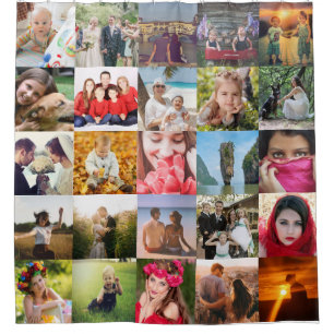 Upload photo shower curtain