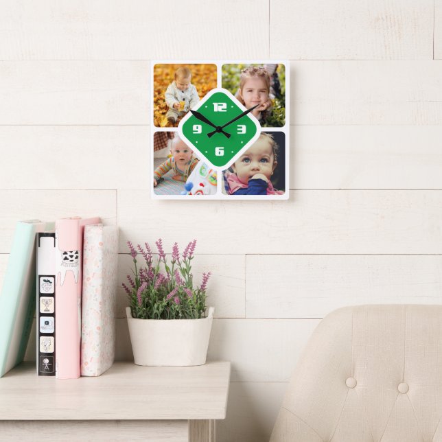 Upload photo square wall clock (Reading Room)