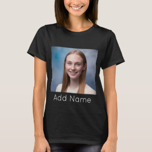 upload picture Custom Photo and Name Personalised T-Shirt