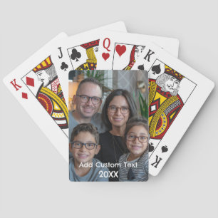 upload picture Custom Photo and Name Personalized  Playing Cards