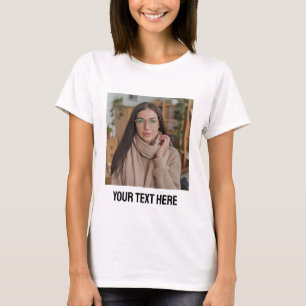 upload picture Custom Photo and text Personalised T-Shirt
