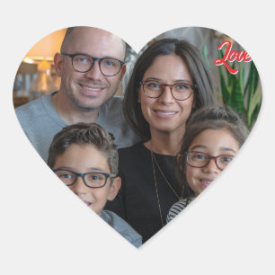 upload picture Custom Photo Happy Valentine's Day  Heart Sticker