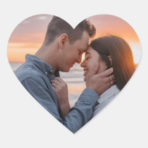upload picture Custom Photo Happy Valentine's Day  Heart Sticker