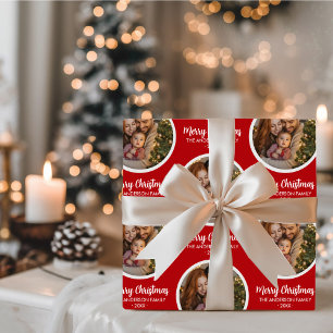 Upload Picture Personalised Photo & text Christmas Wrapping Paper