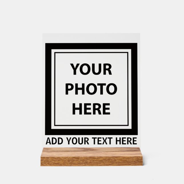 Upload Picture Photo & Add Text – Customise Acrylic Sign (Front)