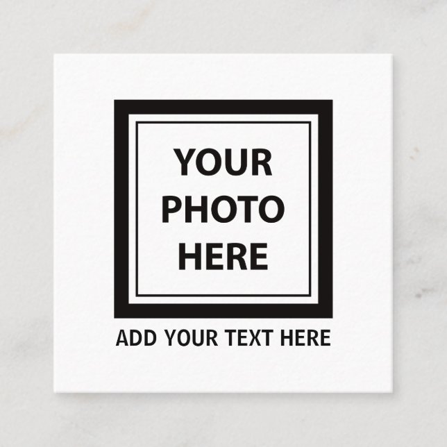 Upload Picture Photo & Add Text – Customise Calling Card (Front)