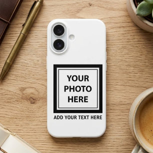 Upload Picture Photo & Add Text – Customise iPhone 16 Case