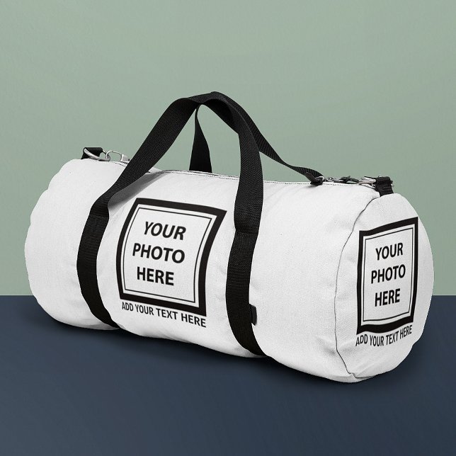 Upload Picture Photo & Add Text – Customise Duffle Bag (Creator Uploaded)