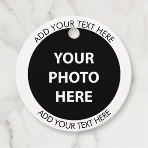 Upload Picture Photo & Add Text – Customise Favour Tags