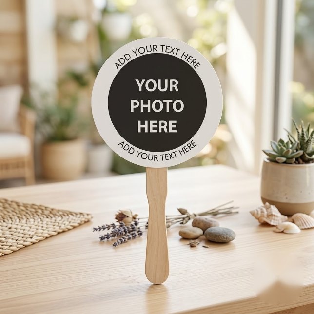 Upload Picture Photo & Add Text – Customise Hand Fan (Creator Uploaded)