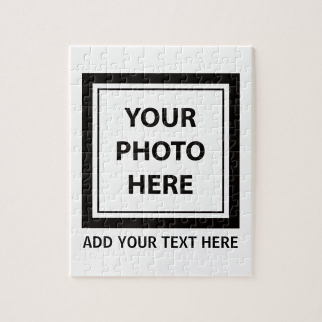 Upload Picture Photo & Add Text – Customise Jigsaw Puzzle (Vertical)