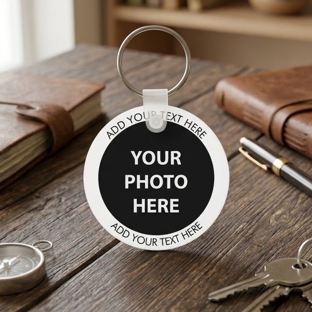 Upload Picture Photo & Add Text – Customise Key Ring (Creator Uploaded)