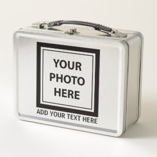Upload Picture Photo & Add Text – Customise Metal Lunch Box