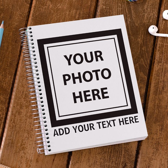 Upload Picture Photo & Add Text – Customise Notebook (Creator Uploaded)