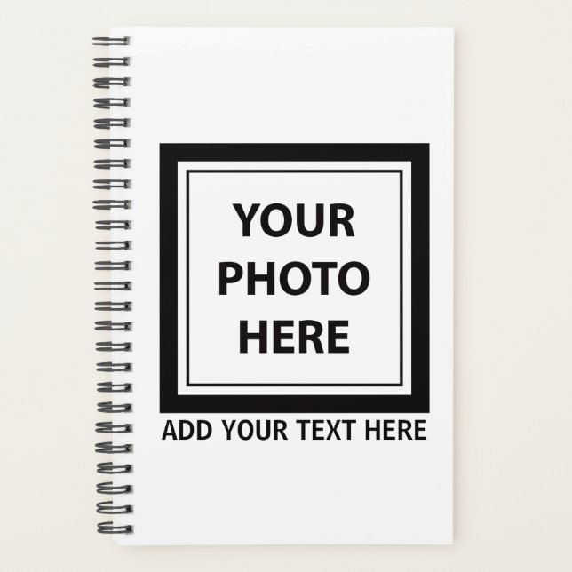 Upload Picture Photo & Add Text – Customise Planner (Front)