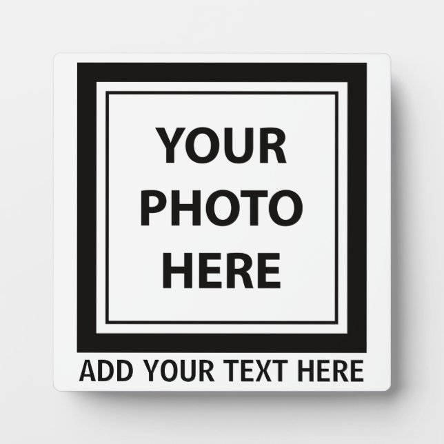 Upload Picture Photo & Add Text – Customise Plaque (Front)