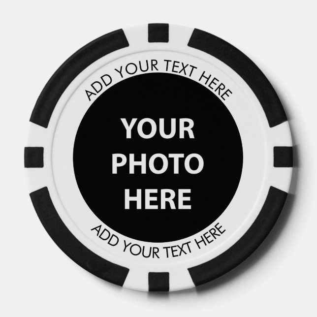 Upload Picture Photo & Add Text – Customise Poker Chips (Front)