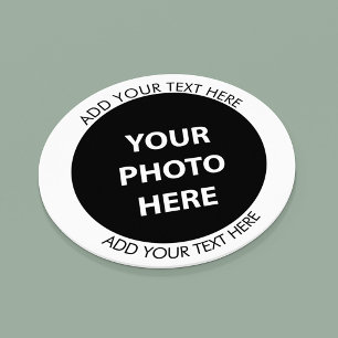 Upload Picture Photo & Add Text – Customise Round Paper Coaster