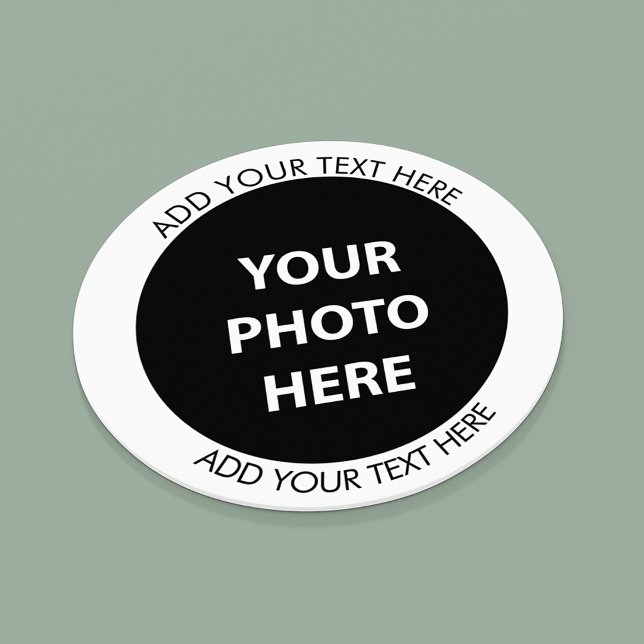 Upload Picture Photo & Add Text – Customise Round Paper Coaster (Creator Uploaded)
