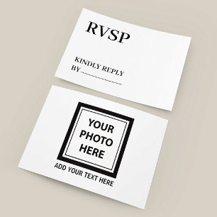 Upload Picture Photo & Add Text – Customise RSVP Card
