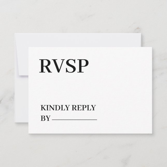 Upload Picture Photo & Add Text – Customise RSVP Card (Front)