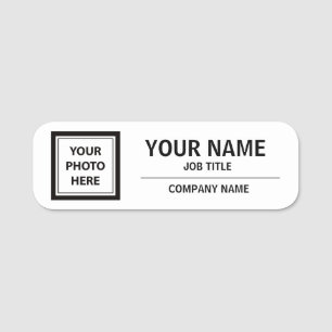Upload Picture Photo & Add Text – Customise Simple Name Tag