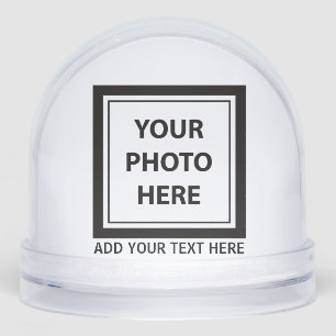 Upload Picture Photo & Add Text – Customise Snowglobe