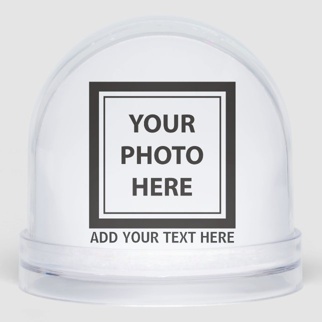Upload Picture Photo & Add Text – Customise Snowglobe (Front)