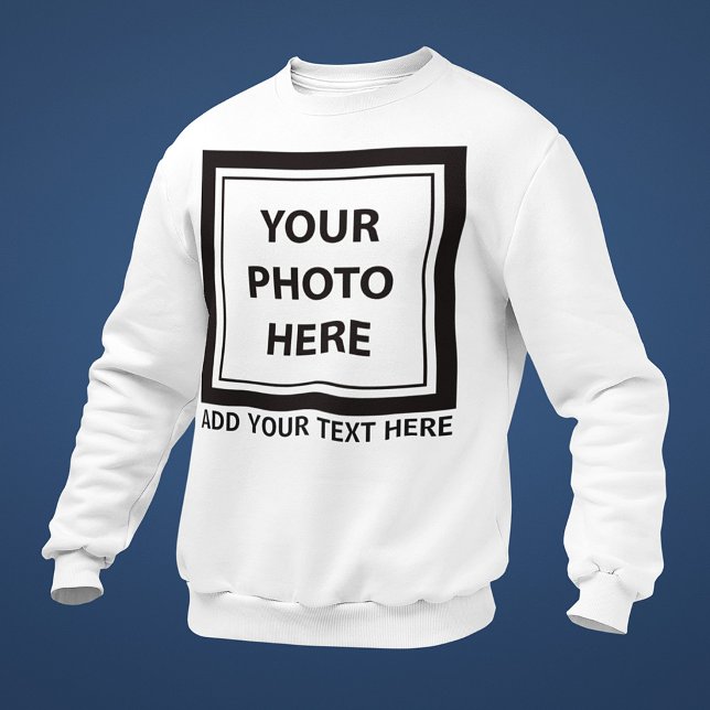 Upload Picture Photo & Add Text – Customise Sweatshirt (Creator Uploaded)