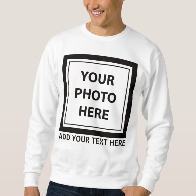 Upload Picture Photo & Add Text – Customise Sweatshirt (Front)