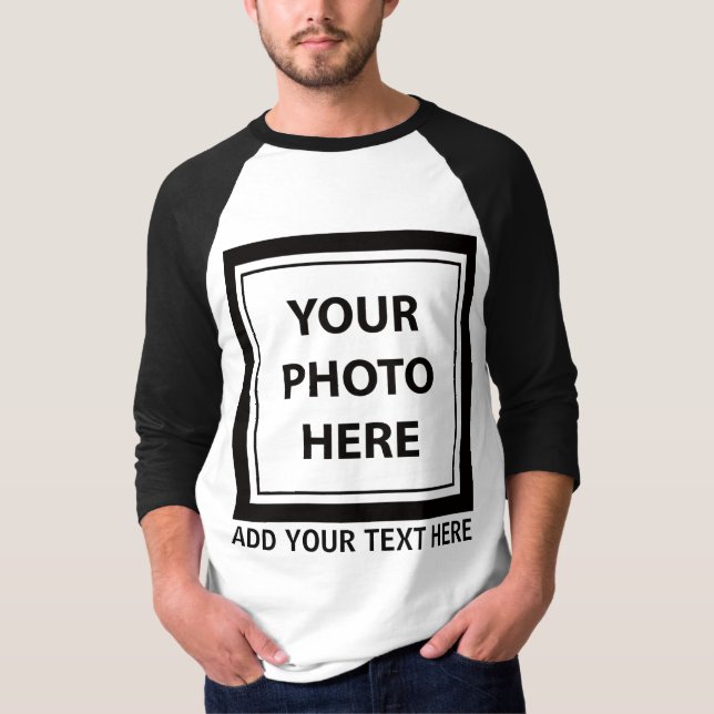 Upload Picture Photo & Add Text – Customise T-Shirt (Front)